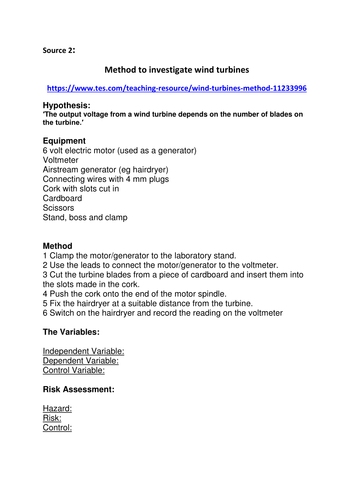 Wind Turbine Method