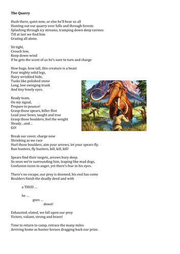 Three Poems (Narrative and Free-Verse) Fossil, Stone Age and Iron Age