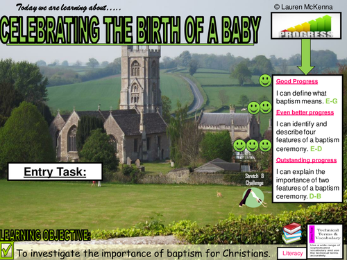 Christian baptism ceremony 