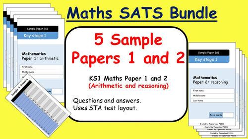 KS1 2016 SATs Maths Sample Papers 1 and 2 (Arithmetic and Reasoning questions and answers)