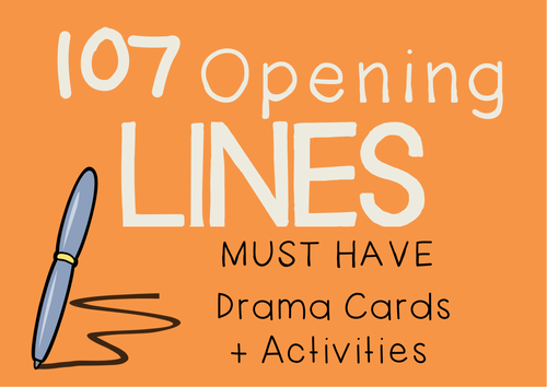 OPENING LINES Drama / English Cards + Lesson Activities