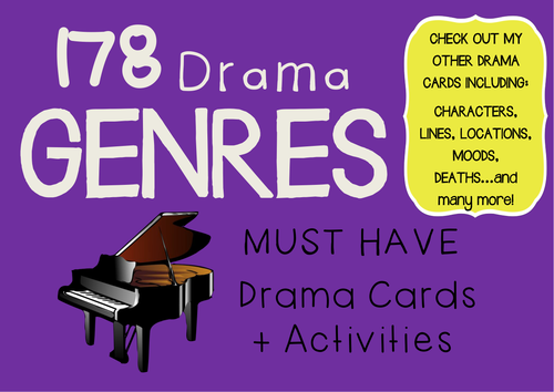 Drama Cards GENRES (FREE) + Learning Activities