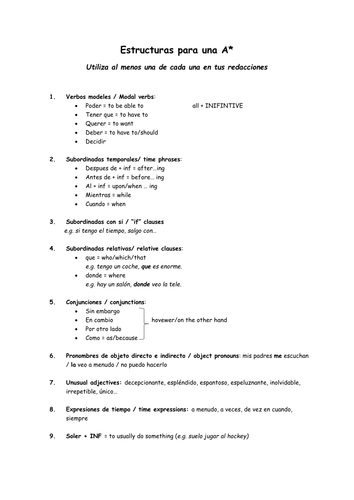 A* Structures GCSE