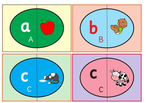 Alphabet Eggs Flashcards. Matching Game .