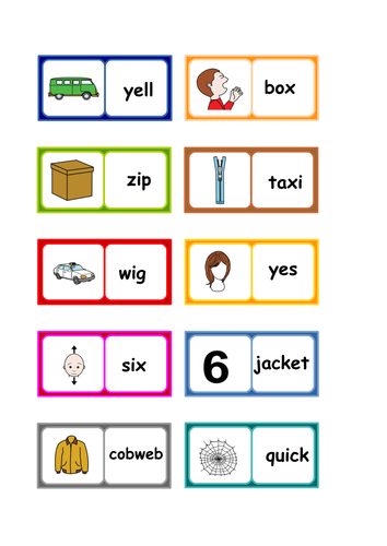 worksheet x phoneme 3 dominoes and phonics words Sounds 6 SETS . Letters Phase