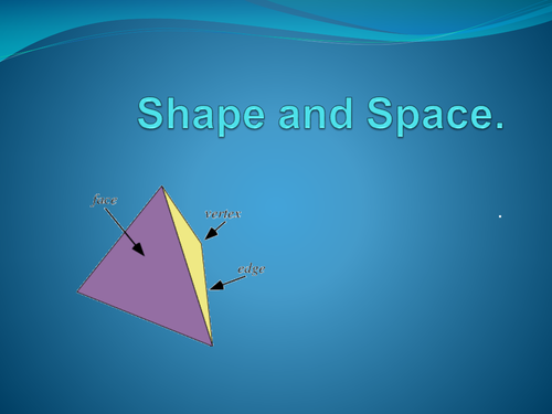 Shape and Space.  Maths Functional Skills Level 1.