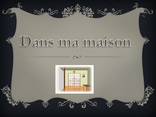 French House and furniture (Maison/Meubles) Vocabulary Powerpoint