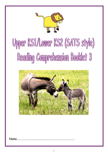KS1/LKS2 SATS style Reading Comprehension Booklet 3