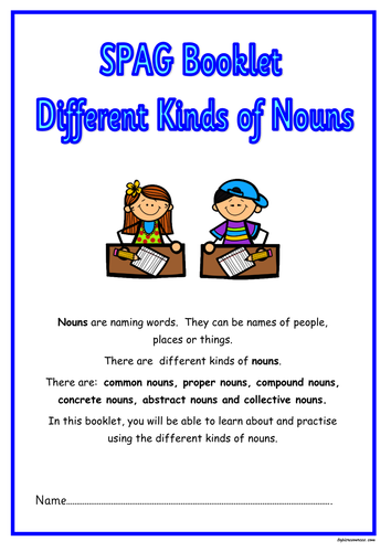 KS2 Spag Booklet - Different Kinds of Nouns