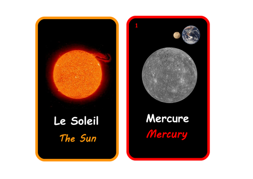 Bilingual French and English:The Solar System