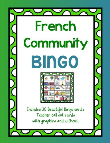 Community French Bingo Cards (En ville)
