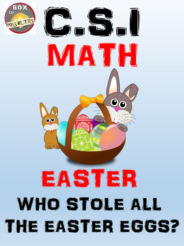 Easter Math Activity: Easter CSI Math - Who Stole The Easter Bunnies Eggs?