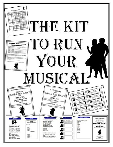 Musical The Kit to Run Your Event:  Tickets, Posters, Permission Slip, Pamphlet and More!