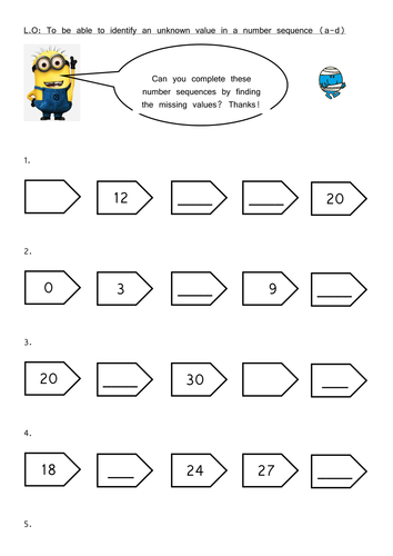 Year 2 - Number sequences | Teaching Resources