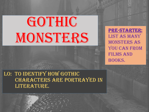 Gothic Story Openings and Gothic Writing Techniques (4 lessons, ready to teach)