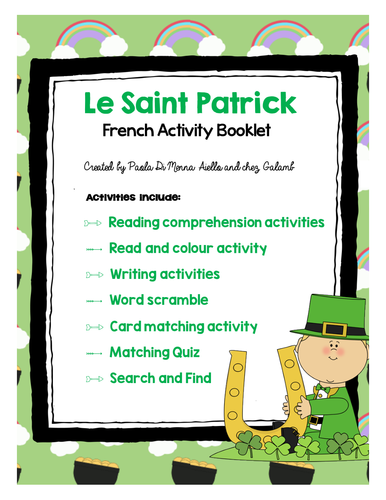 La Saint-Patrick French Booklet (Primary French/FSL)