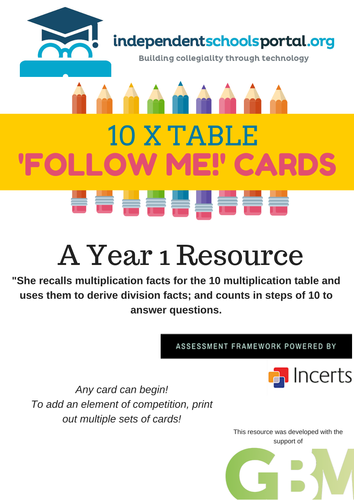 Multiplication 'Follow Me' Cards
