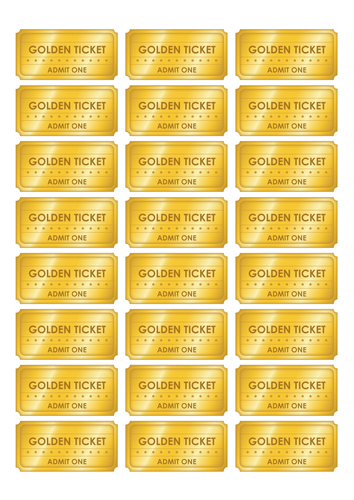 golden tickets teaching resources