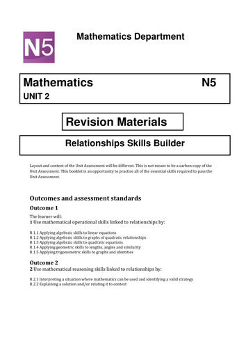 National 5 Relationships Skillbuilder Booklet