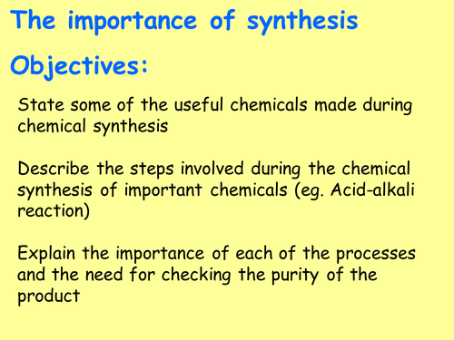 OCR C6 - Chemical synthesis (all lessons)