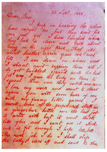 Jack the Ripper : analysing the Dear Boss letter