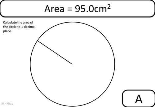 Area of a Circle Treasure Hunt (measure and calculate)