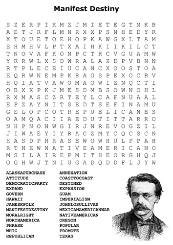Manifest Destiny Word Search Pack