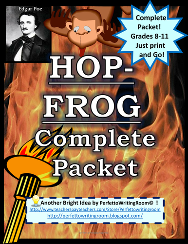 HOP-FROG COMPLETE Packet - Activities, Quizzes, Keys & Writing (Gr. 8-11)