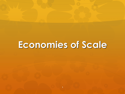 Economies of Scale