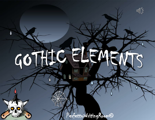 GOTHIC Literature PDF: Introduction, Elements and Motifs with QUIZ, Grades 8-9-10-11