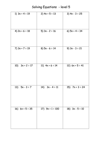 Solving two step equations. | Teaching Resources