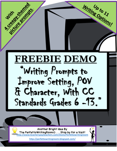 FREE Creepy Themed Creative Writing Prompt Demo - Grades 6-12
