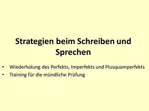 Speaking and Writing Strategies for German IGCSE
