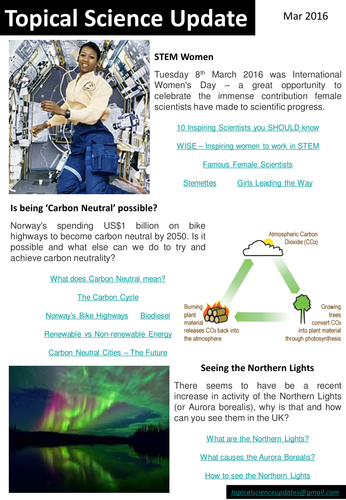 Topical Science Update - March 2016