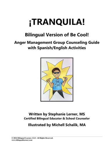 Tranquila: Anger Management Group Counseling Guide with English/Spanish Activities