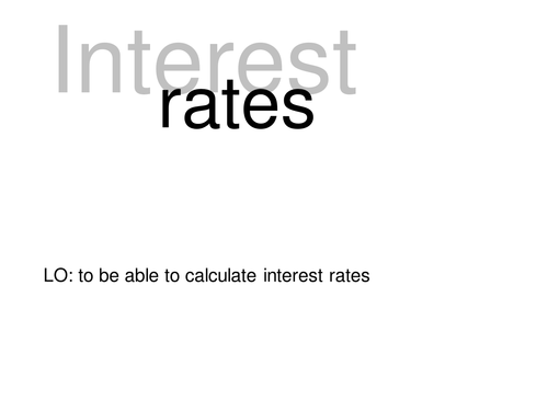 Compound interest (lesson)