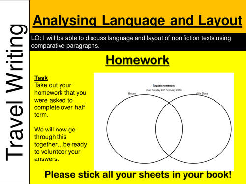 Travel Writing - Year 7