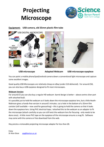 Microscope projection