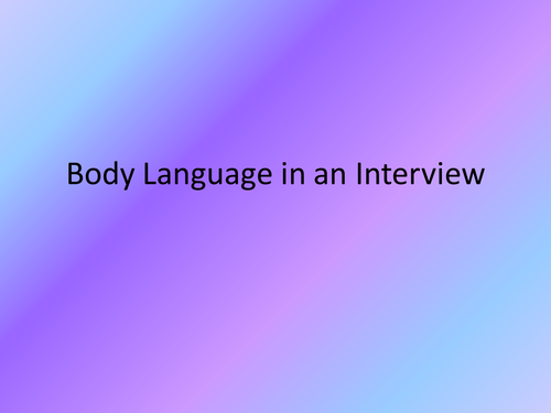Body Language at Interview