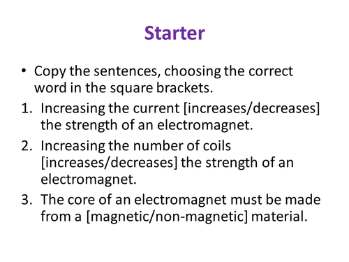 Using Electromagnets - NEW KS3