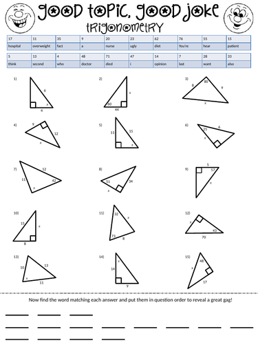 Trigonometry collect a joke