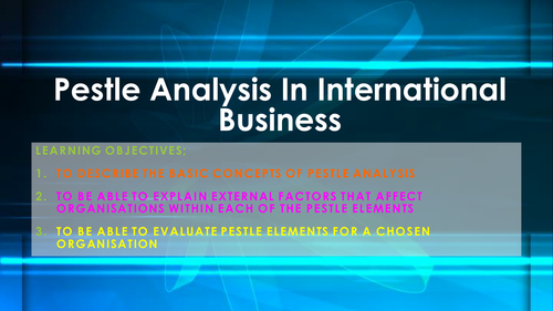 PESTLE Analysis in International Business