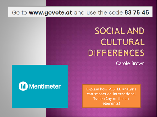 Social & Cultural Difference in International Trade