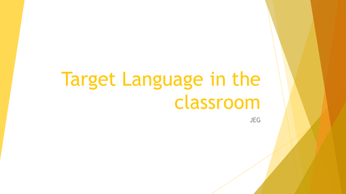 Complete Display for encouraging use of Target Language in the classroom (with case study) French.