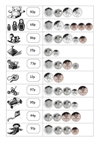 money dominoes matching activity teaching resources