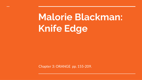 Malorie Blackman: Knife Edge - chapter 3