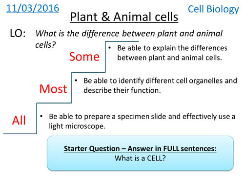 Plant And Animal Cells Cell Biology New Gcse Teaching Resources