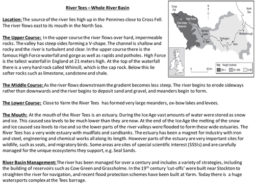 OCR A Level River Environments Case Study Summary Sheets