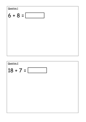 KS1 SATs Arithmetic Practice Paper