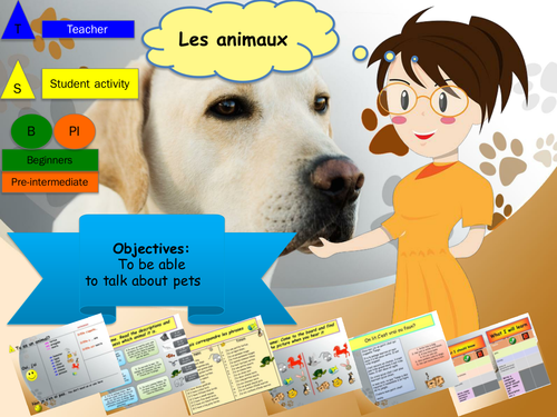 French Pets (lesson + Printable Exercises) / Les animaux en francais (leçon + exercices)